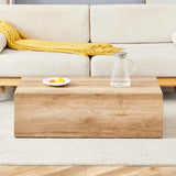 Coffee Table Modern MDF Sleek Contemporary Natural Wood - Furniture Home Direct