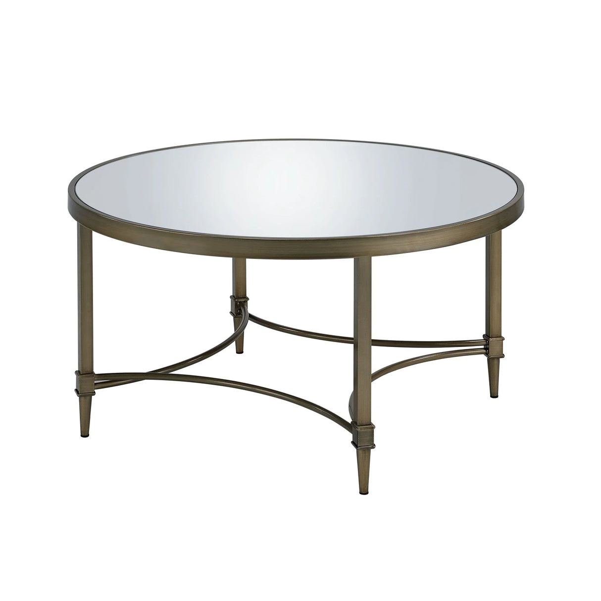 Aditya - Mirrored Antique Brass Coffee Table - Antique Brass - Furniture Home Direct