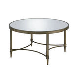 Aditya - Mirrored Antique Brass Coffee Table - Antique Brass - Furniture Home Direct