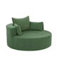360° Swivel Accent Barrel Chair With 3 Removable Pillows For Living Room - Furniture Home Direct