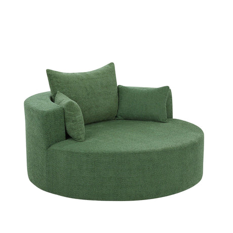 360° Swivel Accent Barrel Chair With 3 Removable Pillows For Living Room - Furniture Home Direct