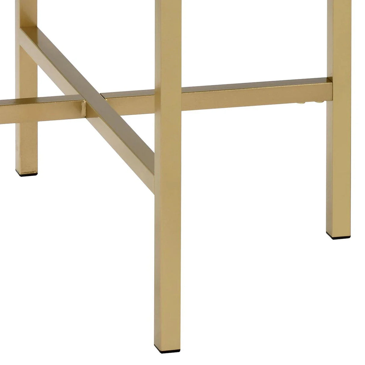 Mithea - End Table - Oak / Gold - Furniture Home Direct