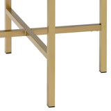 Mithea - End Table - Oak / Gold - Furniture Home Direct