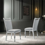 Dining Set Round Pedestal Table With Chairs Weathered White - Furniture Home Direct