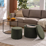 Multi Functional Ottoman And Table Set With Drum Stool - Furniture Home Direct
