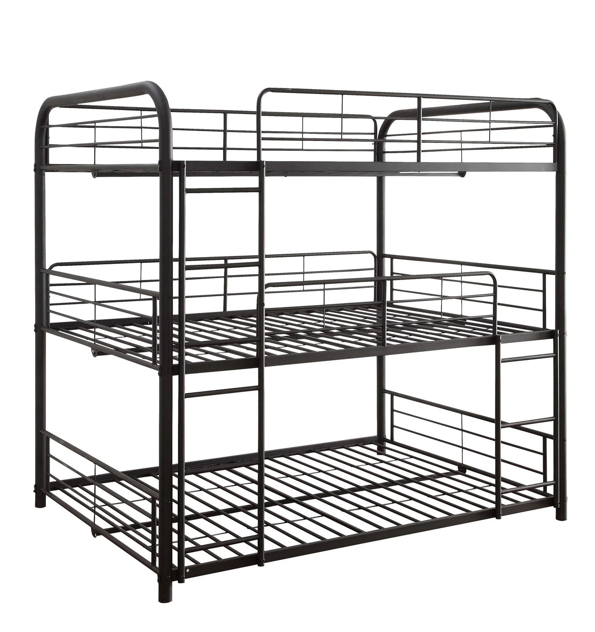 Cairo - Triple Full Bunk Bed - Black - Furniture Home Direct
