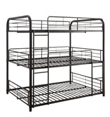 Cairo - Triple Full Bunk Bed - Black - Furniture Home Direct