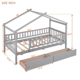 House Bed With 2 Drawers - Furniture Home Direct