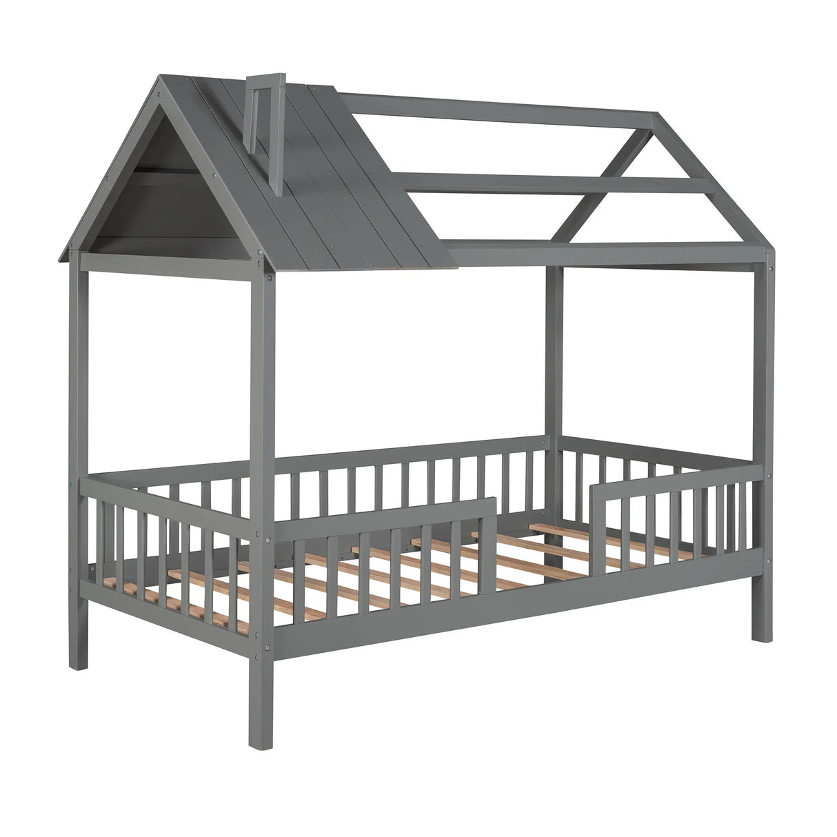 House Bed With Fence - Furniture Home Direct