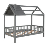 House Bed With Fence - Furniture Home Direct