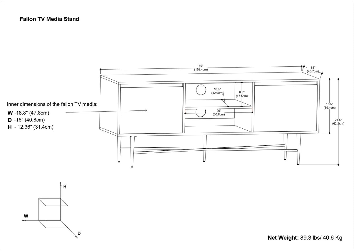 Fallon - TV Media Stand - Natural - Furniture Home Direct