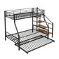 Metal Bunk Bed With Trundle And Storage Staircase - Furniture Home Direct