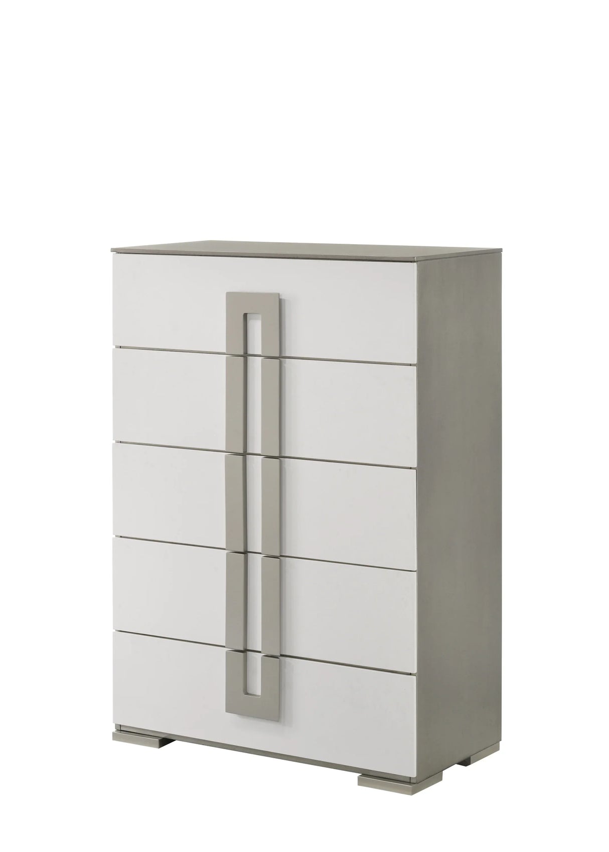 Bedroom Set Contemporary Full Bed Dresser Nightstand White - Furniture Home Direct