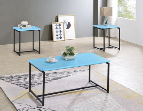 GT - 3 Piece Carbon Fiber Wrap Coffee Table And End Table (Set of 3) - Furniture Home Direct