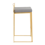 Fuji - Contemporary / Glam Design Counter Stool (Set of 2) - Furniture Home Direct