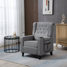 Arm Pushing Recliner Chair, Modern Button Tufted Wingback Push Back Recliner Chair, Living Room Chair Fabric Pushback Manual Single Reclining Sofa Home Theater Seating For Bedroom - Furniture Home Direct