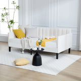 Elena - Boucle Upholstered Daybed, Ribbed Tufted Backrest - Furniture Home Direct