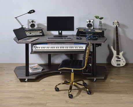 Eleazar - Music Recording Studio Desk - Wood - Furniture Home Direct