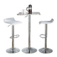 Ale - 3 Piece Bar Set Bistro Square Contemporary Adjustable Oval Footrest - Furniture Home Direct