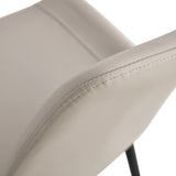 Dining Chairs Faux Leather Set Of 6 Modern Light Gray - Furniture Home Direct