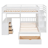 Bunk Bed With Desk, Drawers And Shelves - Furniture Home Direct