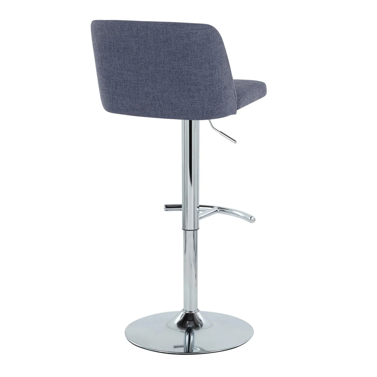 Toriano - Contemporary Adjustable Barstool With Swivel & Rounded T Footrest (Set of 2) - Furniture Home Direct