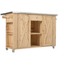 Outdoor Kitchen Island With Stainless Steel Top, Ample Storage Space, Towel And Spice Racks And A Bottle Opener - Furniture Home Direct