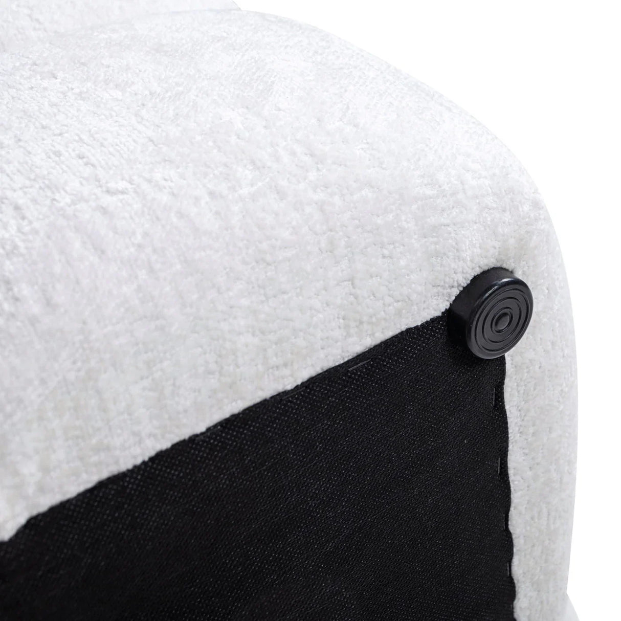 Pixel - Oversized Square Tufted Pouf Ottoman - Almond White - Furniture Home Direct