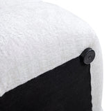 Pixel - Oversized Square Tufted Pouf Ottoman - Almond White - Furniture Home Direct