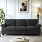Soft Sofa, Upholstered 3 Seater Couch With High Density Foam, Loose Back Cushions And Turned Legs - Furniture Home Direct