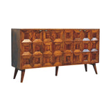 Solis - Carved 4 Door Sideboard - Brown - Furniture Home Direct