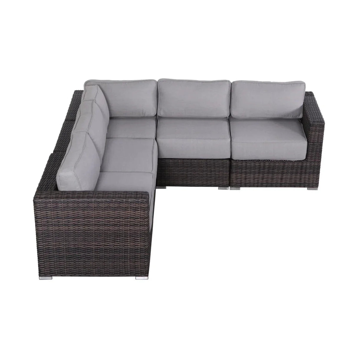 Luxurious Wicker Patio Sectional With Weather Resistant Sunbrella Cushions - Furniture Home Direct