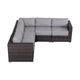 Luxurious Wicker Patio Sectional With Weather Resistant Sunbrella Cushions - Furniture Home Direct