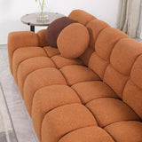 Marshmallow 2 PC Living Room Set (Sofa and Love Seat) - Orange - Furniture Home Direct