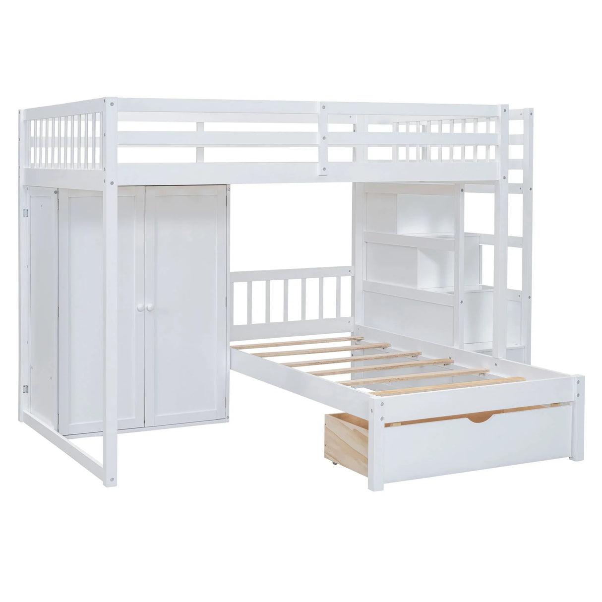 Bunk Bed With Wardrobe, Drawers - Furniture Home Direct