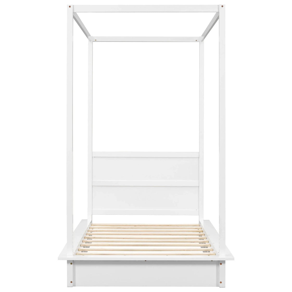 LED Canopy Bed, Canopy Platform Bed With Support Slats, No Box Spring Needed - Furniture Home Direct