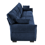 Chenille Sofa - Blue - Furniture Home Direct