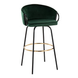 Claire - Contemporary / Glam Barstool With Footrest (Set of 2) - Furniture Home Direct