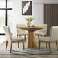 Jasper - Wide Contemporary Round Dining Table With Fabric Chairs Set - Furniture Home Direct