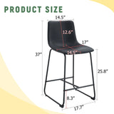 Retro Bar Chairs, Comfortable Stools (Set of 2) - Furniture Home Direct