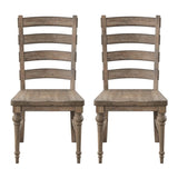Ludin - Ladderback Dining Chairs, (Set of 2) - Taupe - Furniture Home Direct