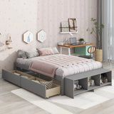 Bed With Storage Case, 2 Storage Drawers, Lengthwise Support Slat - Furniture Home Direct