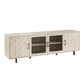 Modern Scandinavian 4 Door Herringbone 70" TV Stand For TVs Up To 80" - Furniture Home Direct