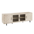 Modern Scandinavian 4 Door Herringbone 70" TV Stand For TVs Up To 80" - Furniture Home Direct