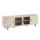 Modern Scandinavian 4 Door Herringbone 70" TV Stand For TVs Up To 80" - Furniture Home Direct
