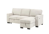 Estelle - Fabric Reversible Sleeper Sectional With Storage Chaise Drop-Down Table 2 Cup Holders And 2 USB Ports - Furniture Home Direct