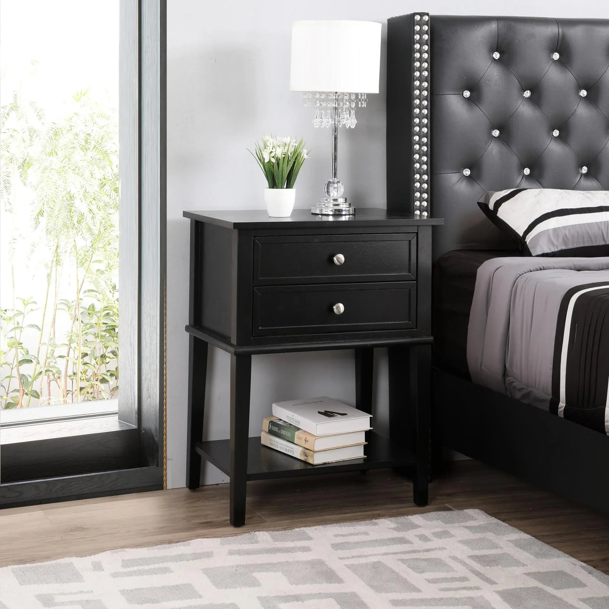 Vibrant Contemporary Nightstand - Furniture Home Direct