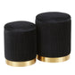 Marla - Contemporary Nesting Pleated Ottoman Set - Furniture Home Direct