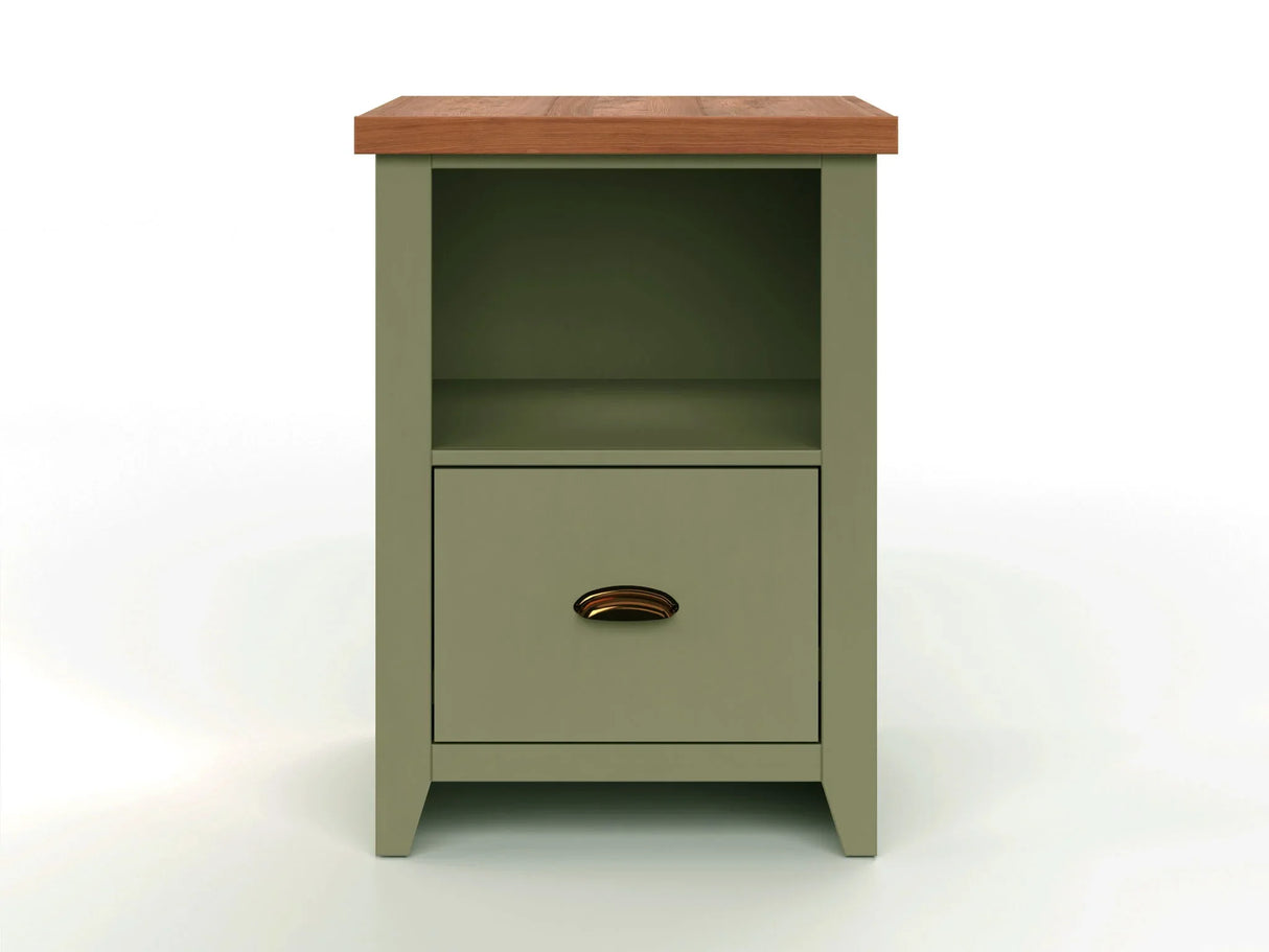 Vineyard - Drawer File - Sage Green, Fruitwood - Furniture Home Direct