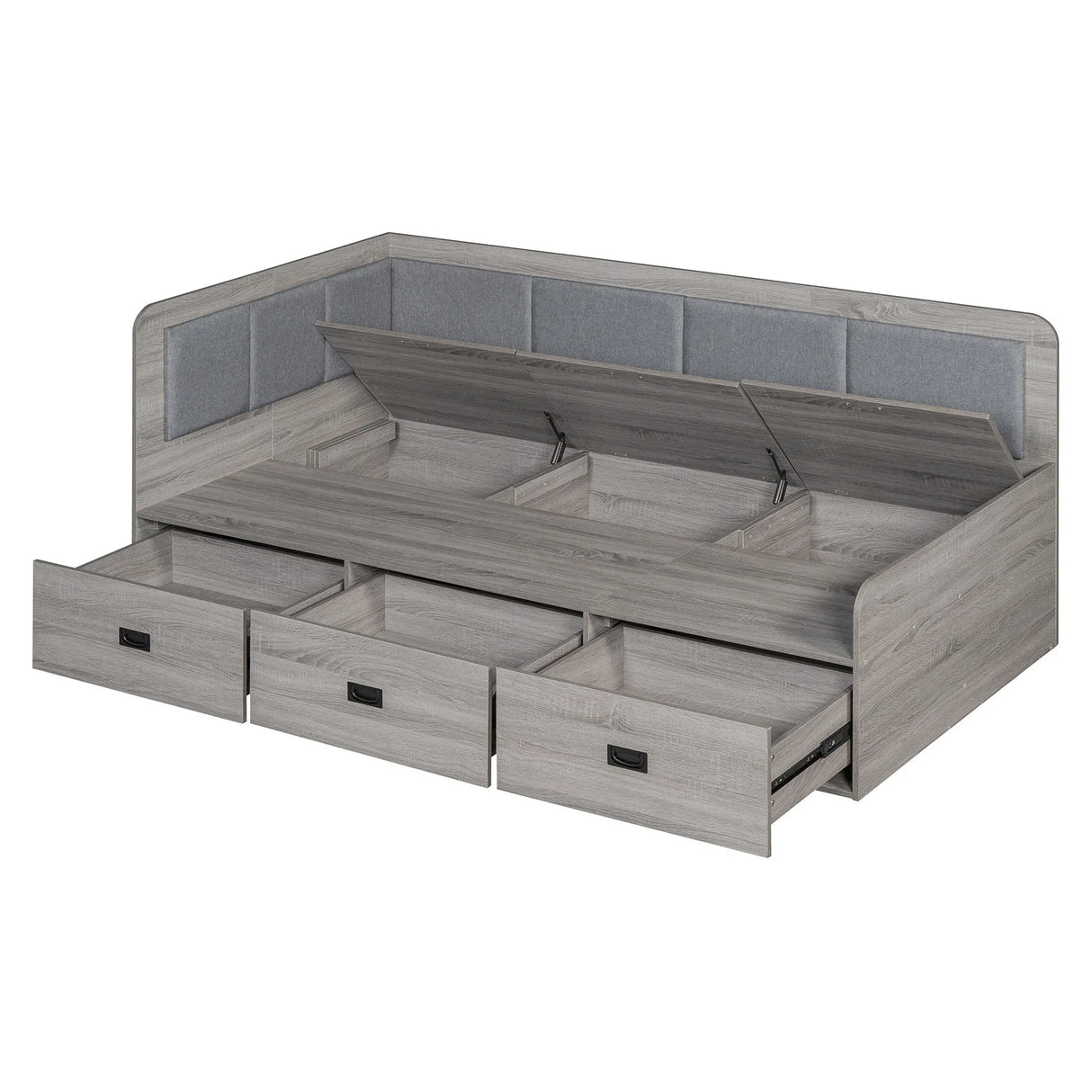 Daybed With 3 Drawers And 3 Storage Compartments - Furniture Home Direct